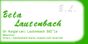 bela lautenbach business card